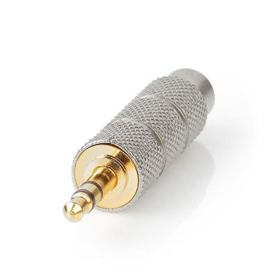 China LAPTOP VAN LINK Zinc Alloy Gold Plated Stereo Connectors 3.5 Male To 6.35mm Female Connector for sale