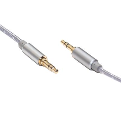 China Microphone VANE TIE Gold Plated Aluminum Alloy Cable 3.5mm Audio Jack Male Cable for sale