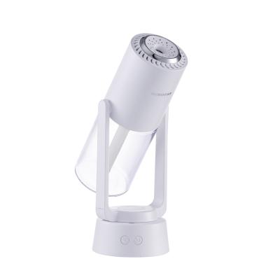 China Concise Portable Powerful Air Mist Sprayer Adjustable Night Light USB LED Night Angle LED Humidifier Steam Humidifier for sale