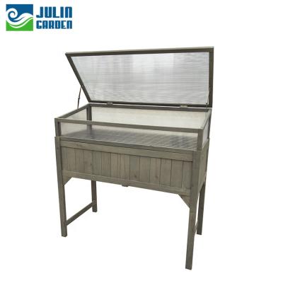 China CLASSIC wooden raised bed with green house for sale