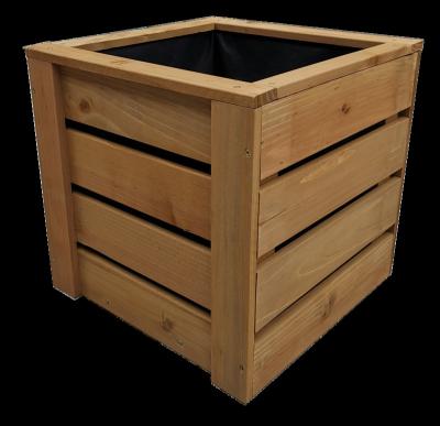 China CLASSIC wooden planter with liner, raised bed with liner for sale