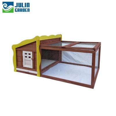 China Bunny Hutch Pet Carrier Rabbit Cages Rabbit Breathable Wooden House for sale