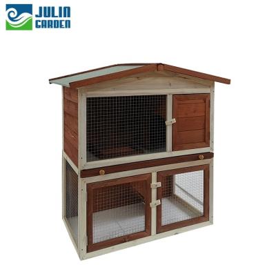 China Bunny Hutch Pet Carrier Rabbit Cages Rabbit Breathable Wooden House for sale