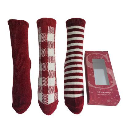 China Spring And Autumn New Ladies Striped Plaid Breathable Soft Comfortable High Quality Socks for sale