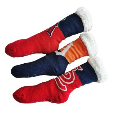 China High quality anti-slip knit boot hot sale winter boot slipper ladies knitted slipper socks for sale