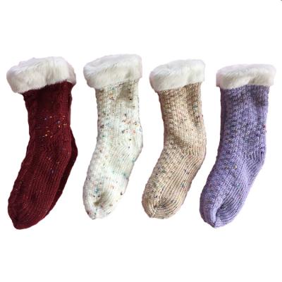 China Wholesale New Style Leisure And Comfort Sock Slippers Antiskid Non Slip Winter Slipper Indoor Socks for sale