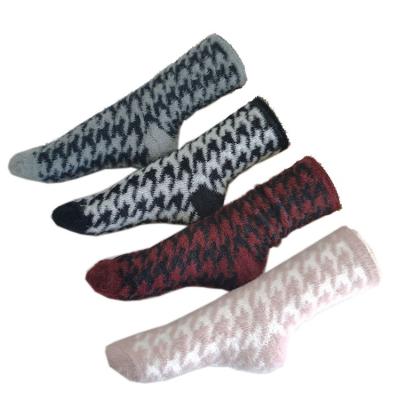 China Winter Warmth Women's Polyester Plush Anti-skid Socks, Non-slip And Comfortable for sale