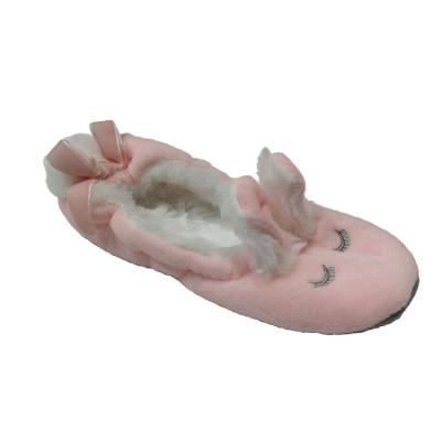 China High Quality Cute Girl Cartoon Pink Rabbit Soft Antiskid And Comfortable Home Slippers for sale