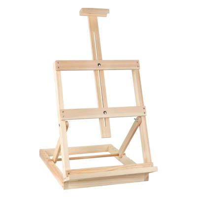 China Folding Easel H-Frame Artist Tabletop Easel Advertisement Display Oil Painting Wooden Desktop Easel For Painting for sale