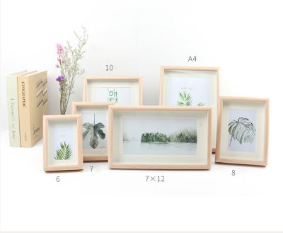 China Wholesale Decorative Nordic Wooden Three-Dimensional Cavity Picture Frame Wall Hanging Wall Square Creative Picture Frame for sale