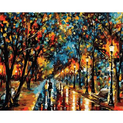 China New High Quality Classical/Postmodern DIY Painting By Numbers Decorate Hotel Decor Artwork Landscape For Adults And Beginner for sale