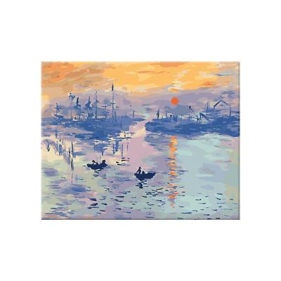 China New Classic/Postmodern Popular Hot Selling Decompression Manual Filling Monet's Sunrise Manual Color Filling DIY Painting By Numbers for sale