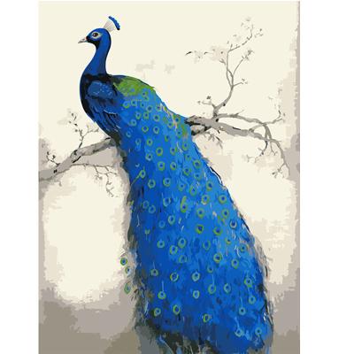 China New Classical/Postmodern Professional Peacock DIY Animal Maker Coloring Hand-painted Healing Birds Painting By Numbers for sale