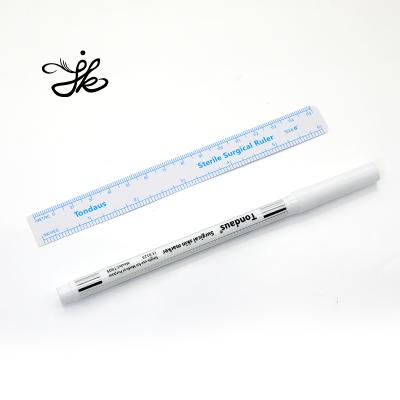 China Beauty Makeup Marker Pen With Ruler Professional Surgical Medical Permanent Use Skin Marker for sale