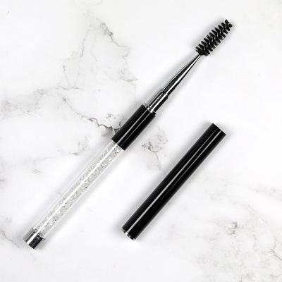 China High Quality Clear Acrylic Eyelash Extension Rhinestone Handle Eyelash Mascara Brush for sale