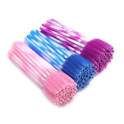 China Professional Plastic Eyebrow Eyelash Extension Eyelash Brush Comb Colorful Mascara Makeup Applicator for sale