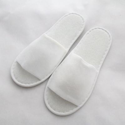 China New lightweight hotels, guest houses, home beauty salons, open toe pull plush towel cloth, non-woven disposable slippers for sale