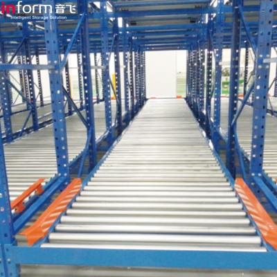 China Warehosue Pallet Flow Gravity Racking for Live Storage Pallet Live Roll Rack and Flow Storage System Pallet for sale