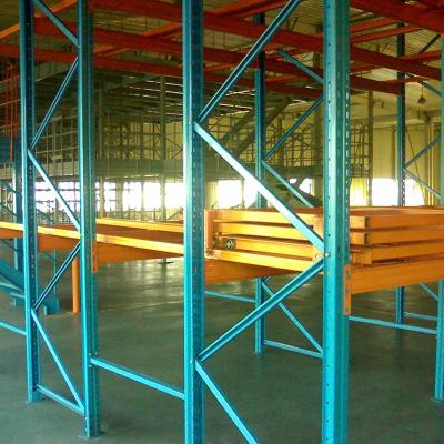 China Industrial Corrosion Protection Warehouse Storage Rack Steel Push Back Rack System Push Back Pallet Racking for sale