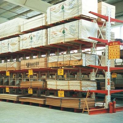 China Widely used for Industrial ISO Warehouse Heavy Duty Medium Duty Warehouse Storage Metal Cantilever Racking System For Wood Plate for sale