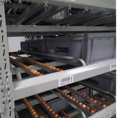 China Warehosue Inform Warehouse Picking System Carton Flow Rack Pallet Flow Racking With Gravity Roller for sale