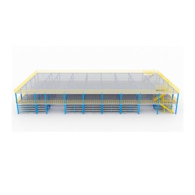 China Mezzanine Inform Multilevel Industrial Racking Shelves Warehouse Steel Platform Racking System for sale