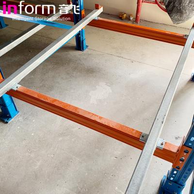 China Industrial Corrosion Protection Rack Push Back Stretching Push Back Pallet Racking Heavy Duty Selective Rack for sale