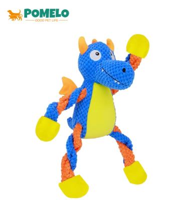 China Viable New Dinosaur Cloth Plush Dog Toy Makes Noise Cleans And Chews Dog Plush Toys for sale