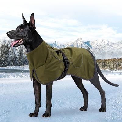 China Sustainable Wholesale Windproof Warm Dog Clothes Jacket Winter Fleece Dog Coats Waterproof Nylon Dog Jacket for sale