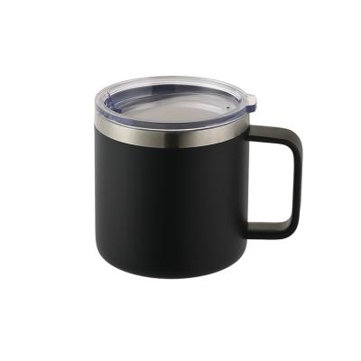 China Custom 14oz Amazon Wall Mount Stainless Steel PORTABLE Hot Selling Custom Leakproof Coffee Mug Double With Handle for sale