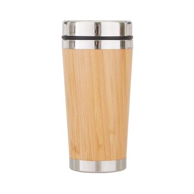 China Viable Wholesale Double Wall Coffee Cup Stainless Steel Natural Bamboo Water Bottle for sale