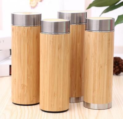 China Viable Color Tea Infuser Vacuum Flask Water Bottle High Quality Natural Bamboo Bamboo for sale