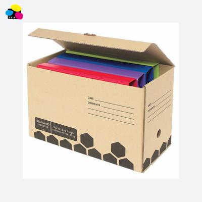 China 100% Eco-friendly 420L x 315W x 260H Recycled Cardboard Archive FC File Box Filling Cardboard Sealed Lid for sale