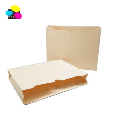 China Cheaper Uncoated Paper Manila Folder Jackets With Reinforced Label, Letter Size, 1 1/2