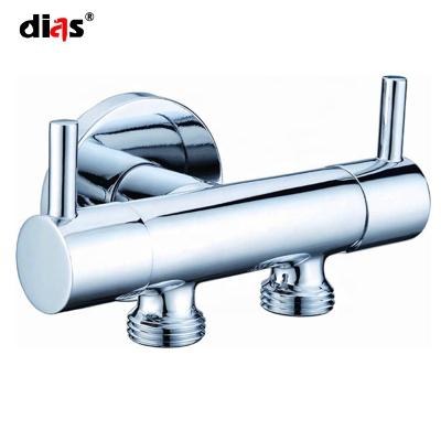 China General Dias Hot Sale Three Ways Angel Valve Toilet Sprayer T-Adapter Valve Brass Shattaf Valve For Toilet Bidet for sale