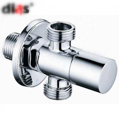 China General Dias High Quality brass t-adapter concealed shower valve chrome plated brass angle valve for bathroom toilet for sale