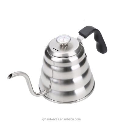 China Sustainable 1.2/1.0L Dripper Style Coffee Kettle With Build In Thermometer for sale