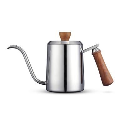 China WITH LID cosori gooseneck promotional kettle for pour over coffee with wooden handle for sale