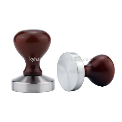 China Sustainable Wood Handle 58mm Espresso Tampers For Coffee Tamping for sale