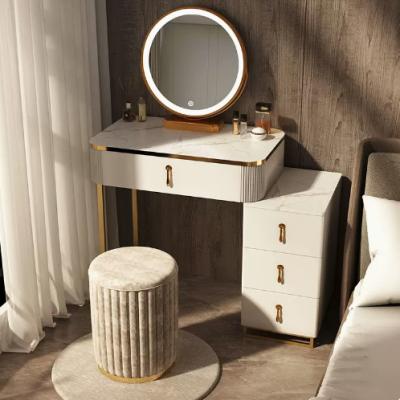 China Modern Convertible Bedroom Furniture Wooden Dressing Table Set With Mirror Design for sale