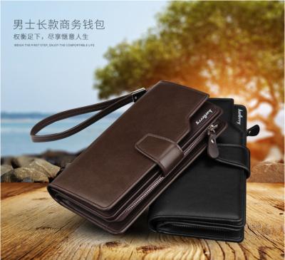 China Fashion New Arrival 3 Times Mens Wallet Vintage Long Zipper Purse Wallet for sale