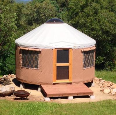 China Diagonal Tie Type Wooden Frame Mongolian Yurt for sale