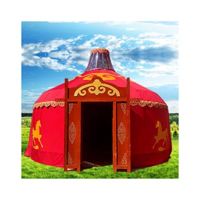 China Waterproof Most Popular Mongolian House Tents Steel Wood Decorative Yurt For Sale for sale