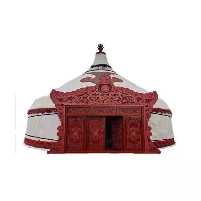 China Best Selling Pure Solid Wood Waterproof Heat Preservation Luxury Mongolian Tent Yurt for sale