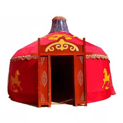 China Waterproof Tent Structure High Strength Frame Mongolian Aosong Board Carved Yurt for sale