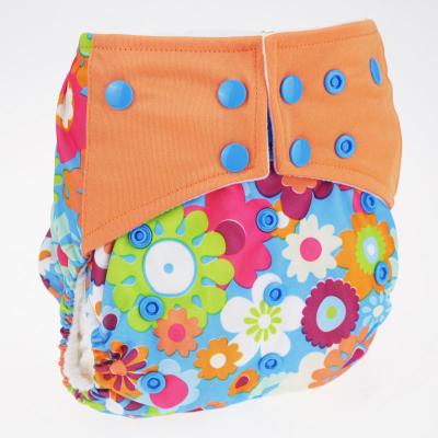 China New Design Baby Printed Pocket Cloth Diapers Reusable Cloth Diaper With Insert for sale