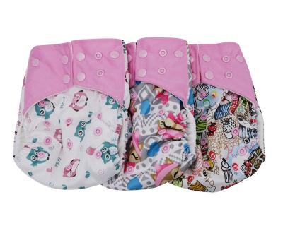 China Wholesale Reusable Cloth Baby Cloth Printed Adjustable Cloth Diaper Comfortable Cloth Inside Insert Diaper Diapers for sale