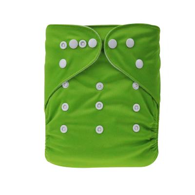 China Double Row Cloth Diapers One Size Short Pants Double Row Snap Button Sanitary Green Washable Reusable Reusable Diapers For Baby for sale