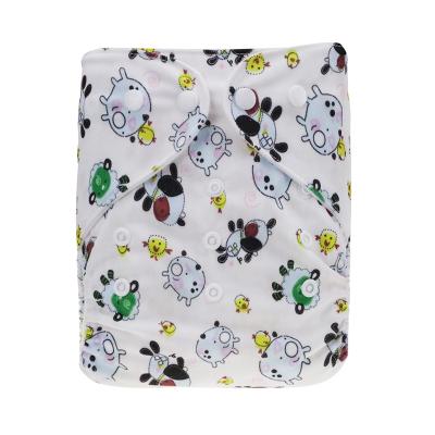 China Printed Cloth Berry Diapers Reusable Washable Diaper One Tier Eco - Friendly Button Printing Pig Pattern Sanitary Diapers for sale