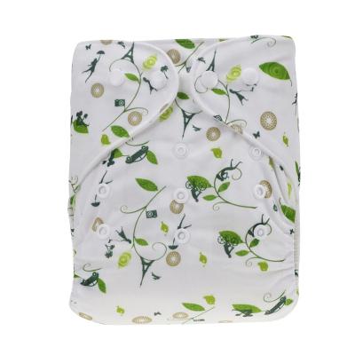 China Printed Cloth Berry Diapers Reusable Washable Diaper One Tier Eco - Friendly Button Printing Tree Pattern Sanitary Diapers for sale